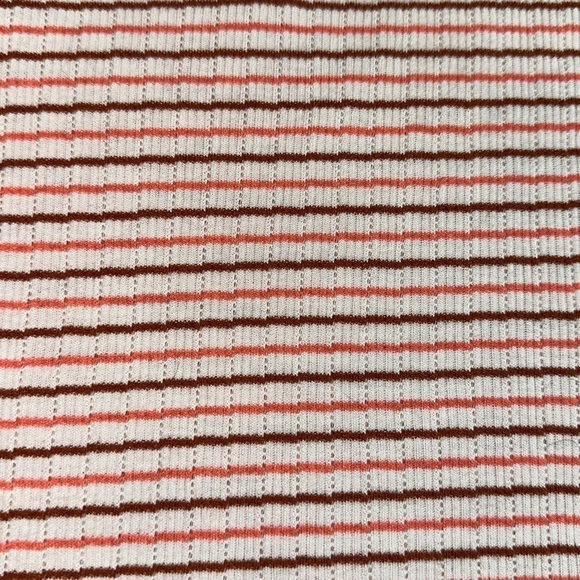 PINK & BROWN HENLEY STRIPE TANK TOP - Picture 2 of 3